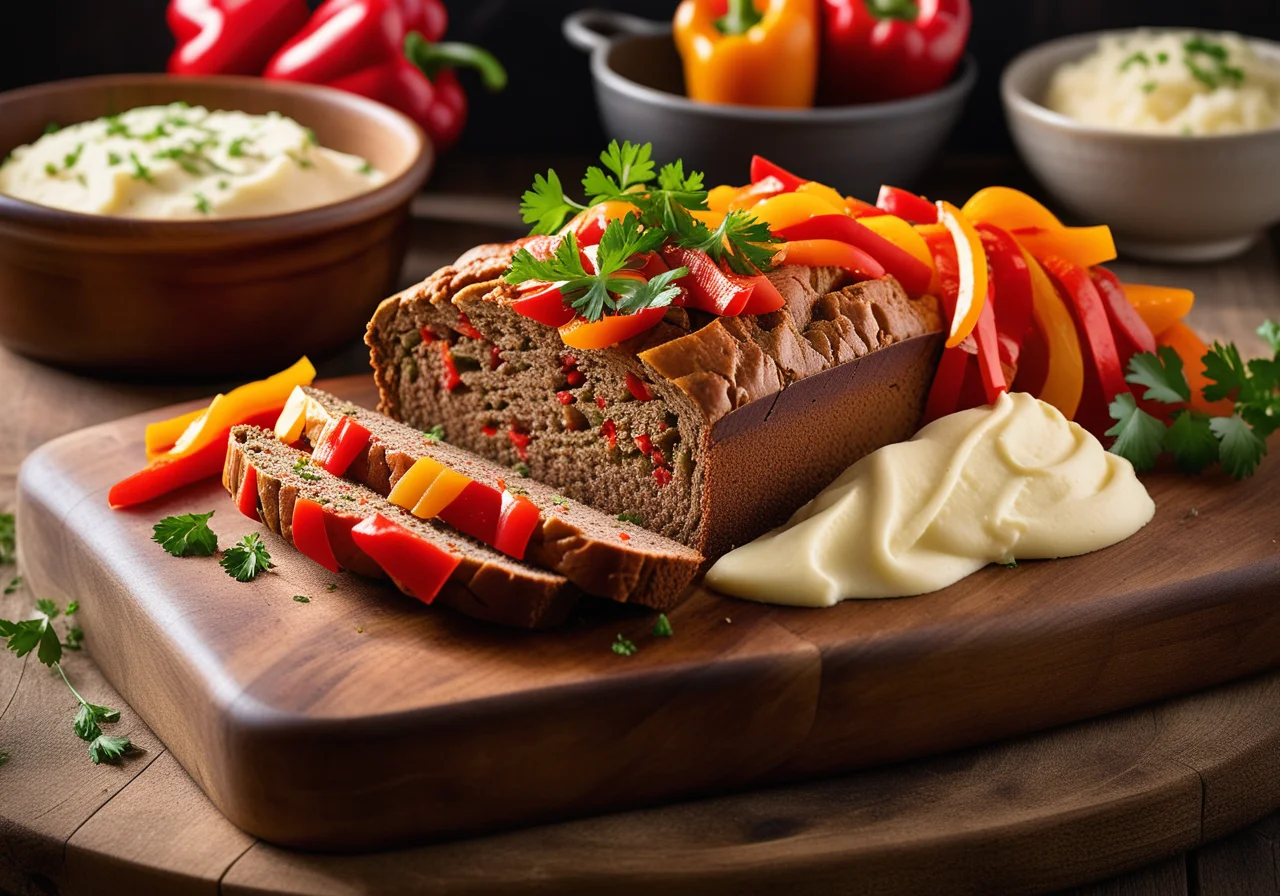 Beef loaf with mashed potatoes