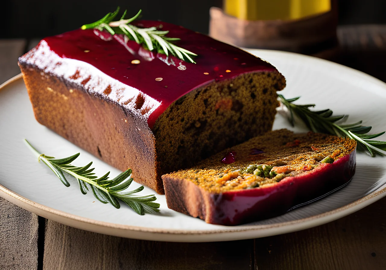 Lentil Loaf with Wine Berry Plum Sauce