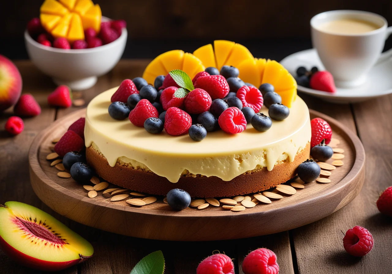 Berry Vanilla Almond Cake