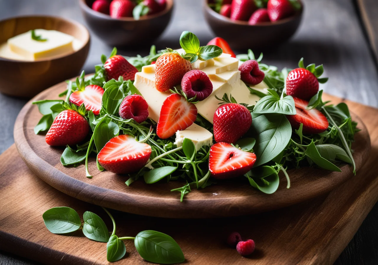 Strawberry Arugula Salad with Emmental