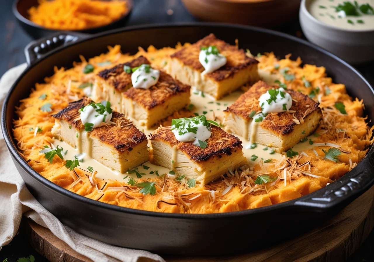 Fish Coconut Casserole with Sweet Potatoes