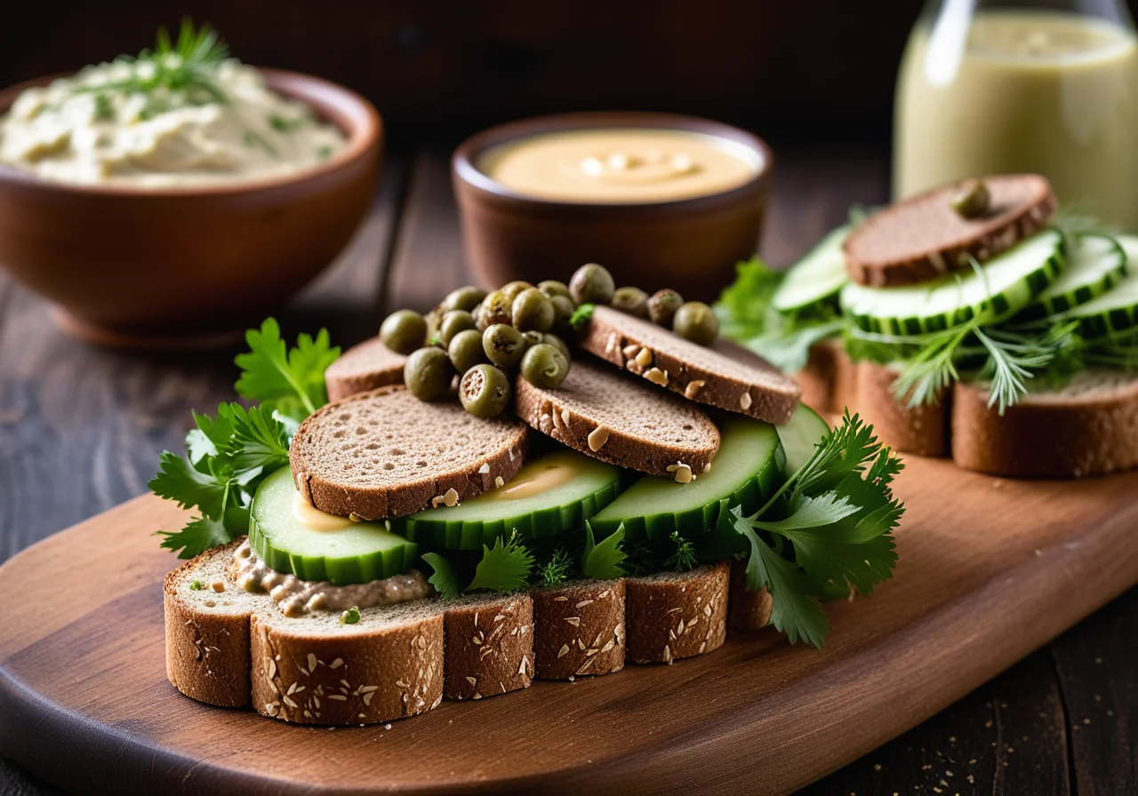 Cucumber Sandwich with Poultry Sausage