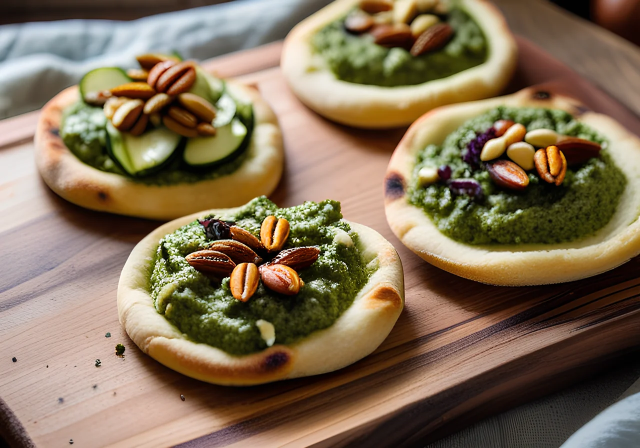 Mini Pizzas with Zucchini Ricotta