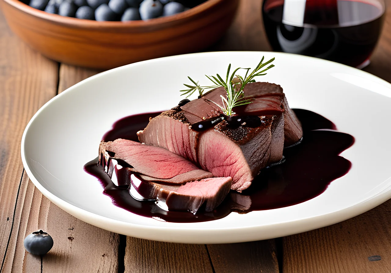 Venison Roast with Robust Sauce