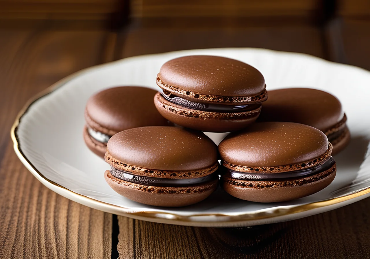 Almond Chocolate Macarons