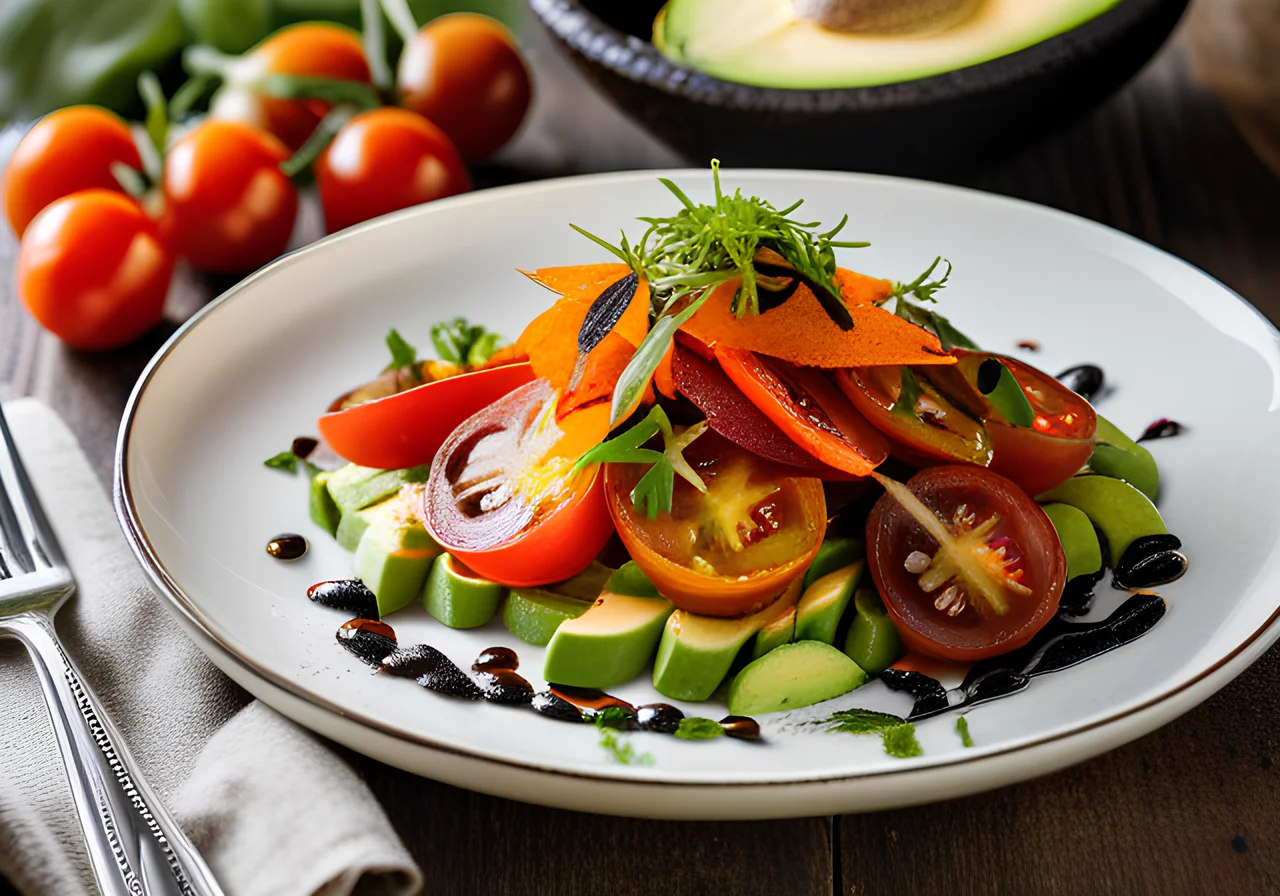 Carrot Avocado Salad with Cherry Tomatoes