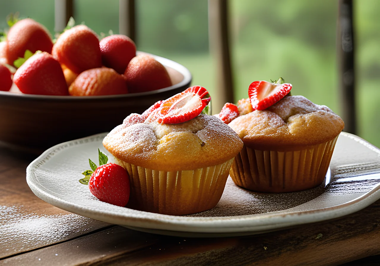 Strawberry Vanilla Muffins