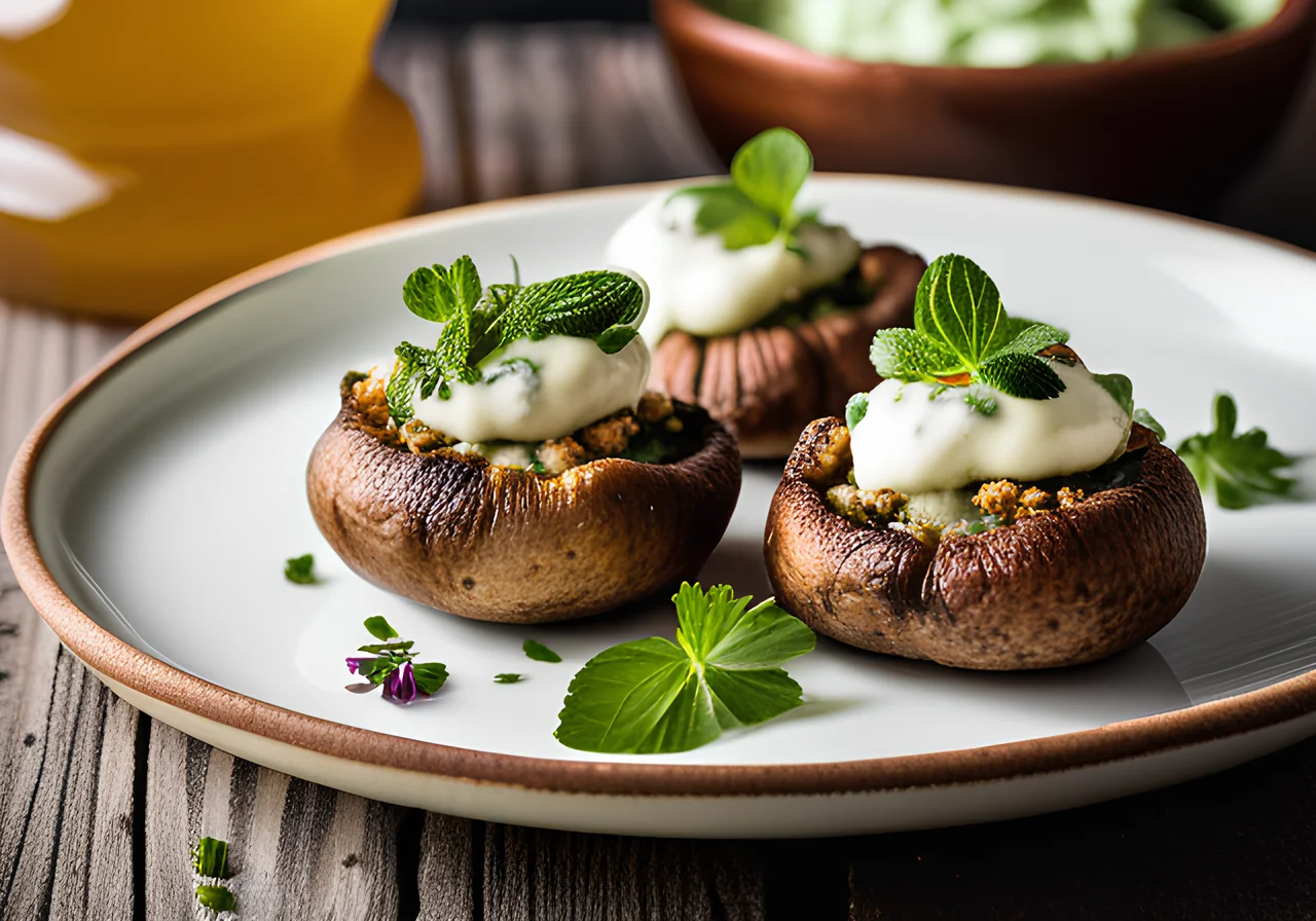 Vegetarian Stuffed Mushrooms