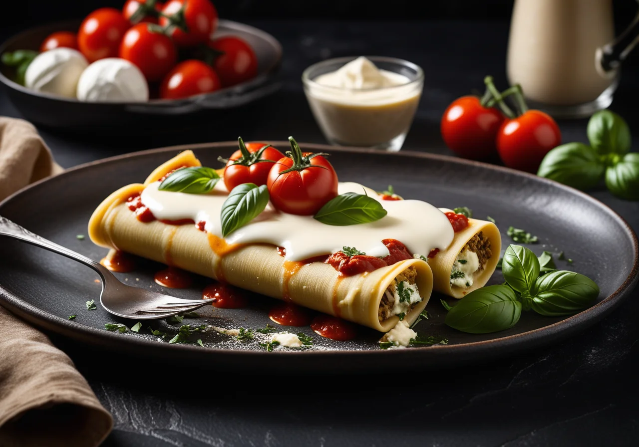 Cannelloni with Mushroom Ricotta Filling