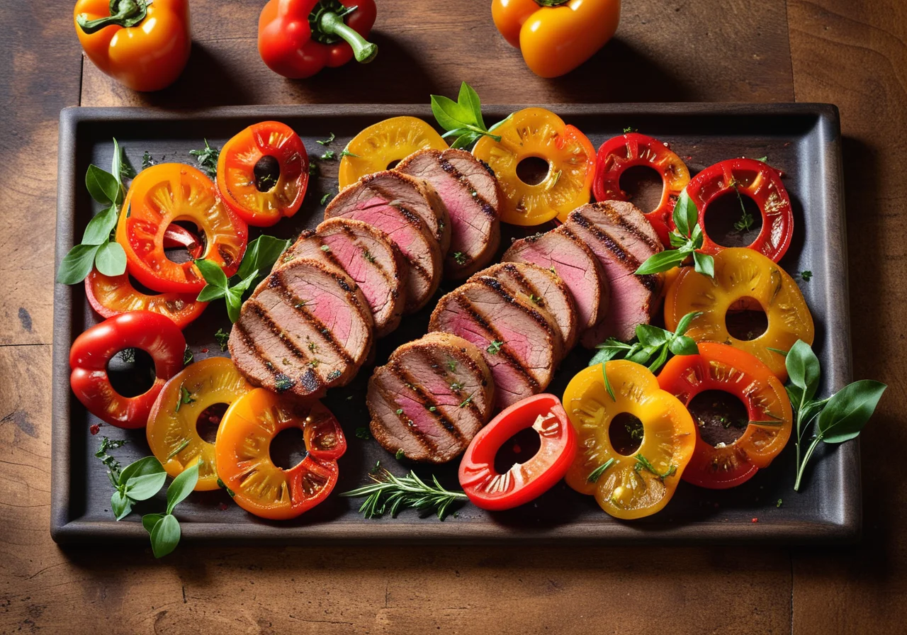 Grilled Veal Cutlets with Vegetables