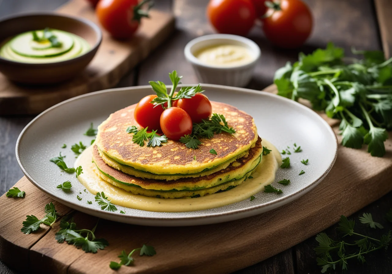 Polenta Pancakes with Zucchini