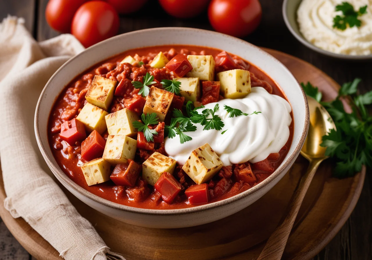 Tofu Goulash with Sauerkraut