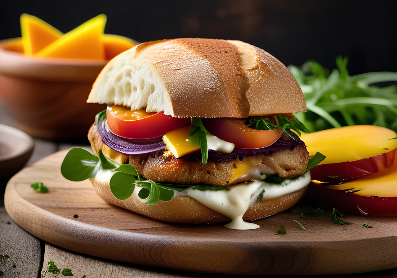 Tofu and Mango Burger
