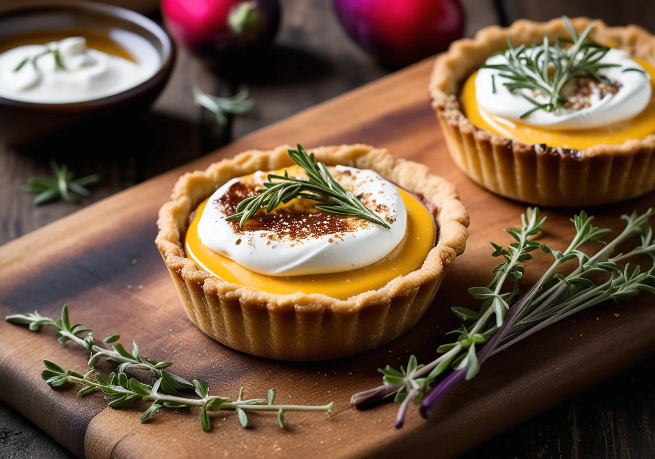 Shortcrust Tartlets with Cheese and Eggplant