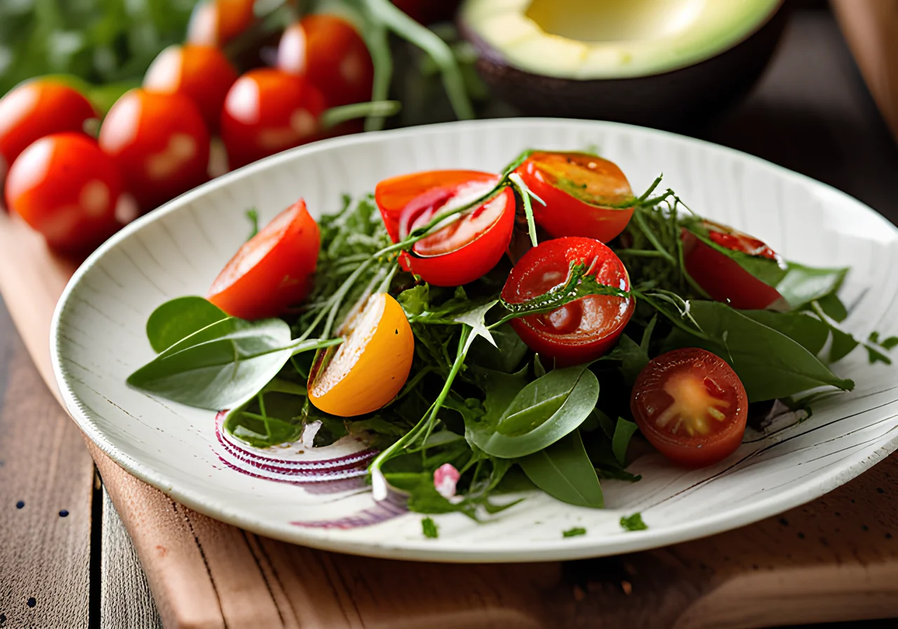 Arugula Tomato Salad with Avocado