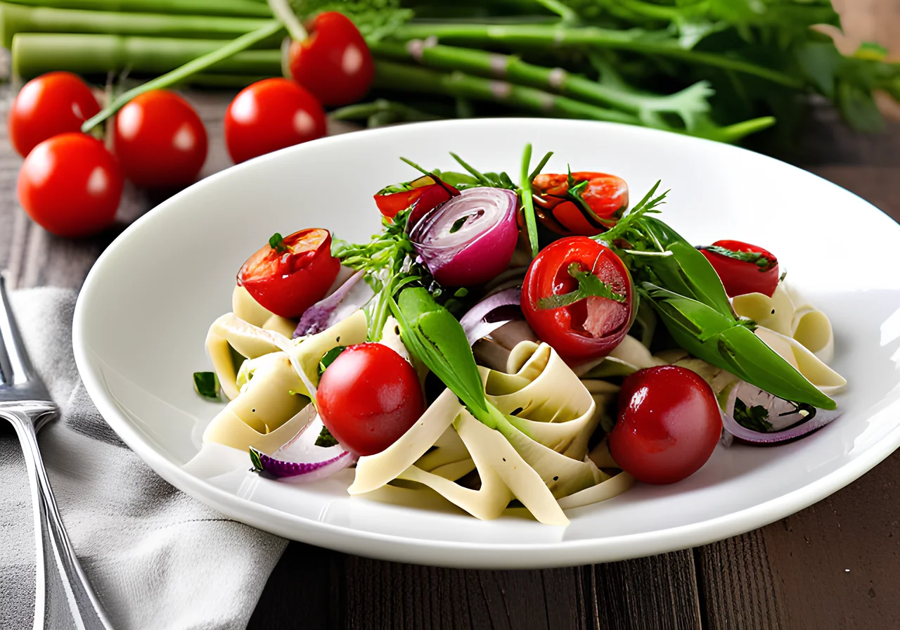 Wild Asparagus Pasta Salad