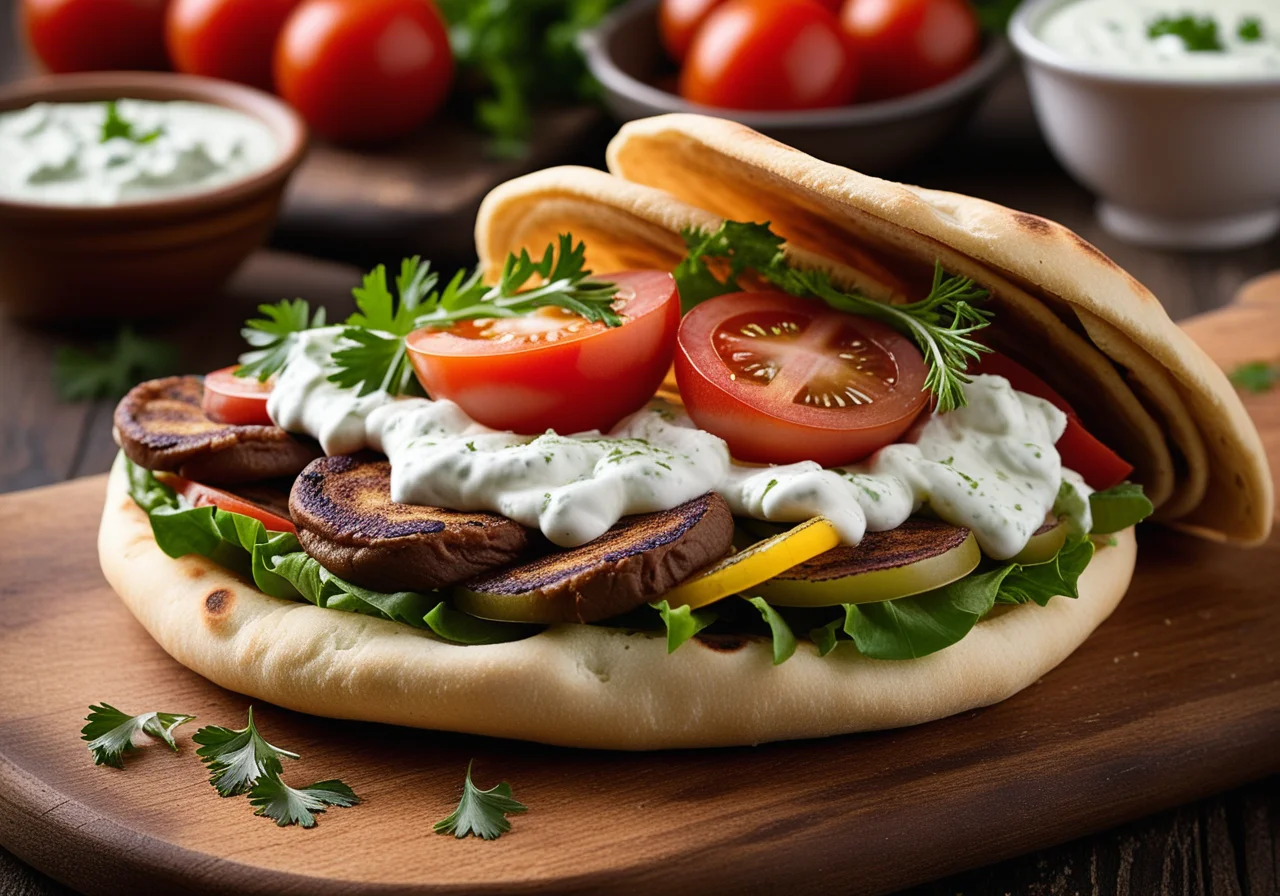 Pita with Gyros