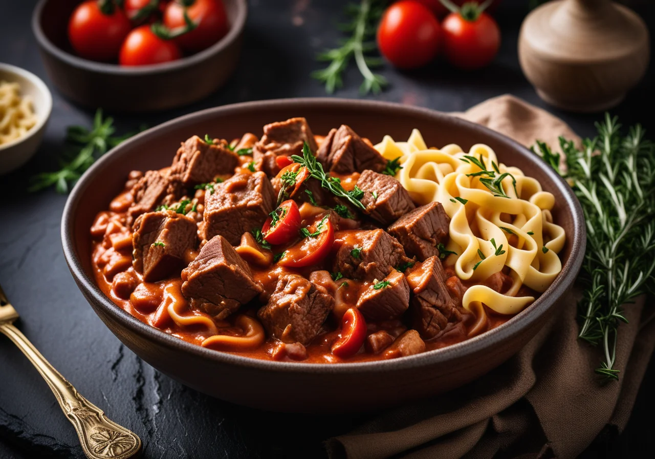 Kalb Goulash with Spätzle