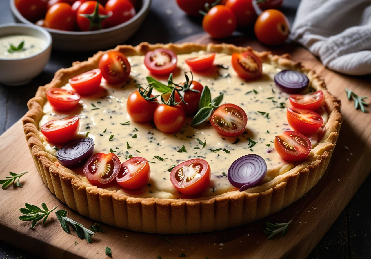 Cream Cheese Tart with Tomatoes