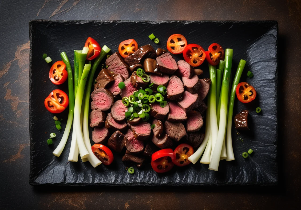 Beef stir-fry with mushrooms