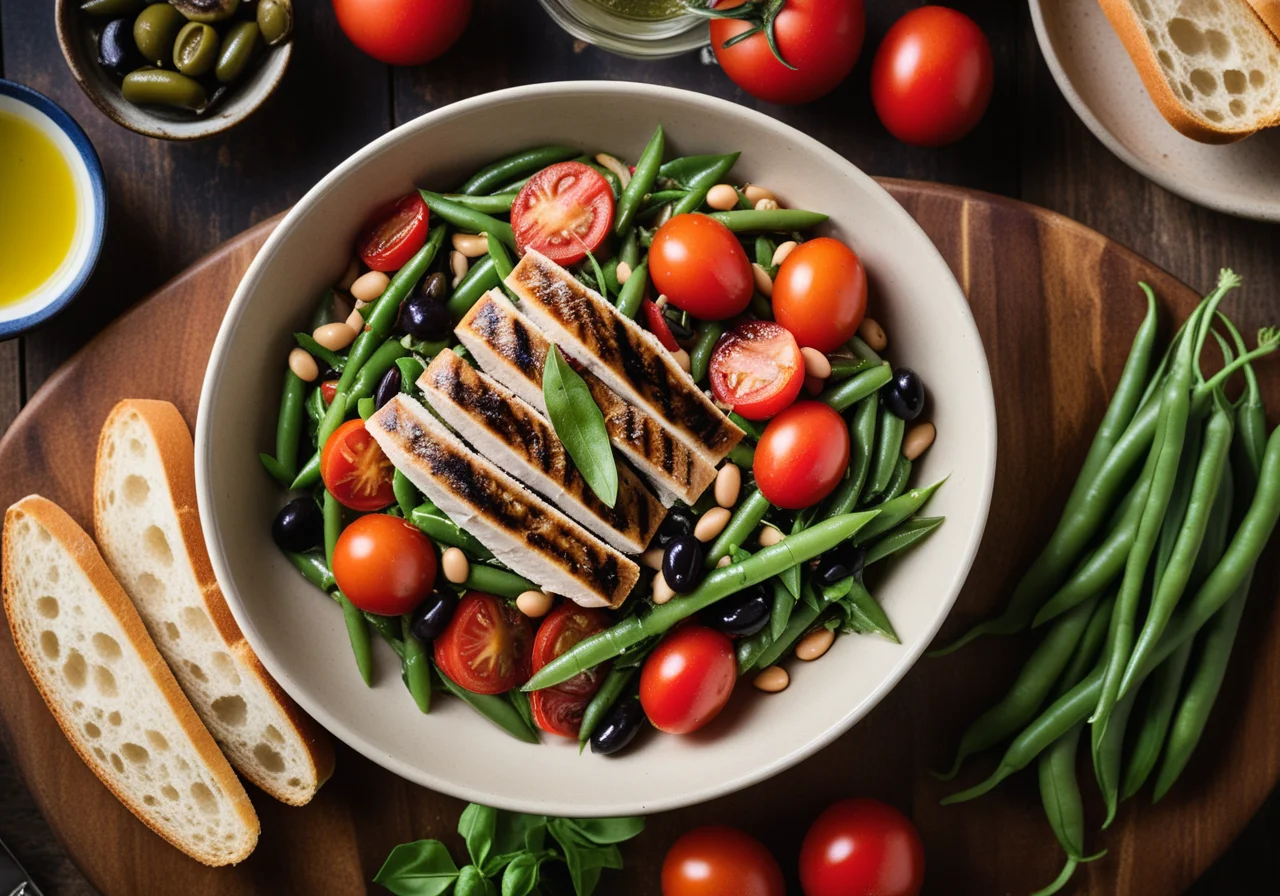 Bean Salad with Mackerel