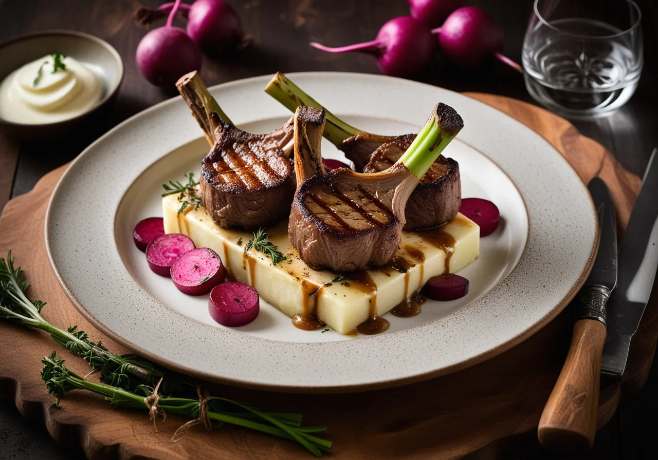 Lamb Chops with Sautéed Radishes