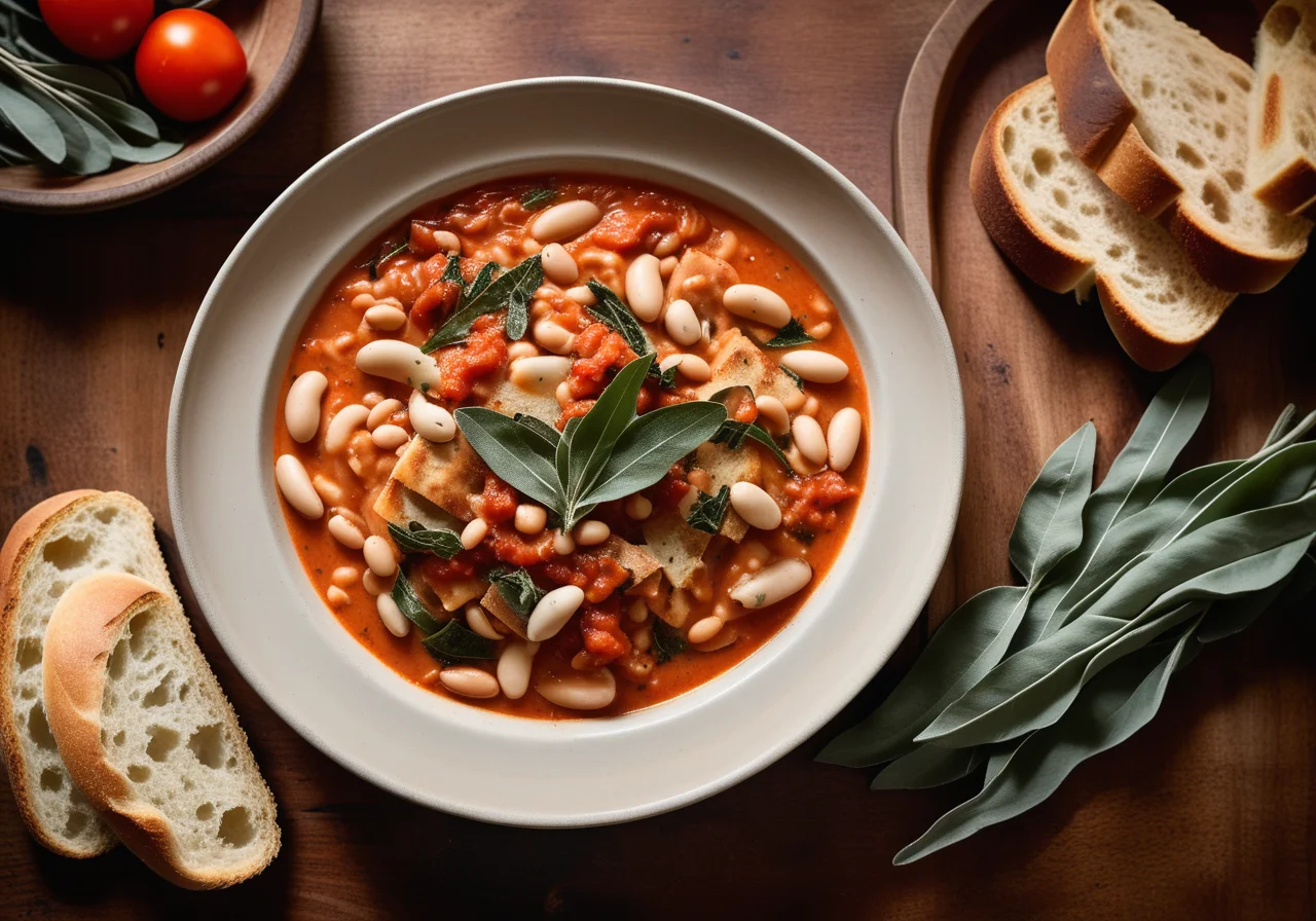 Bean Stew with Porcini Mushrooms and Tomatoes