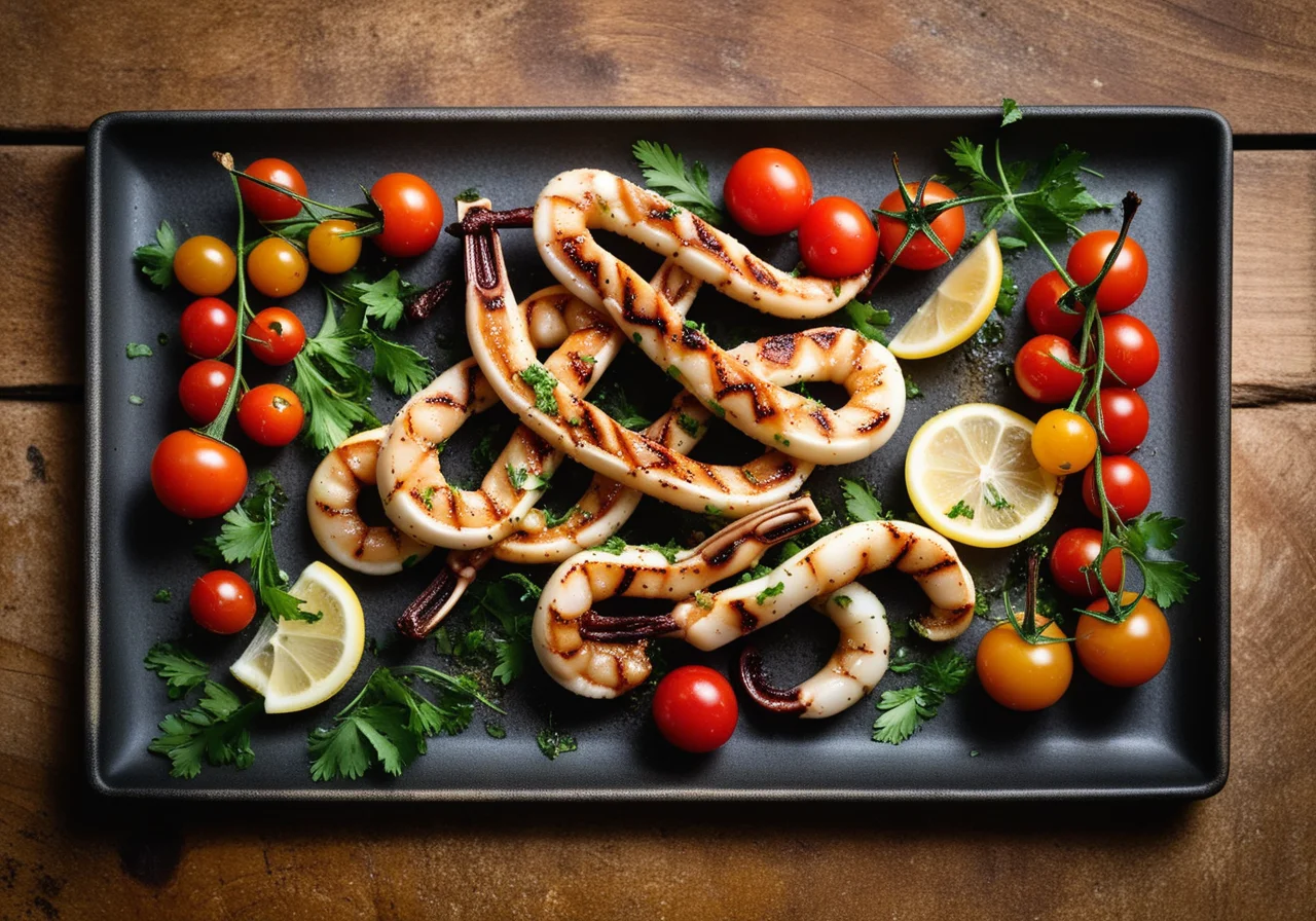 Grilled Squid Skewers