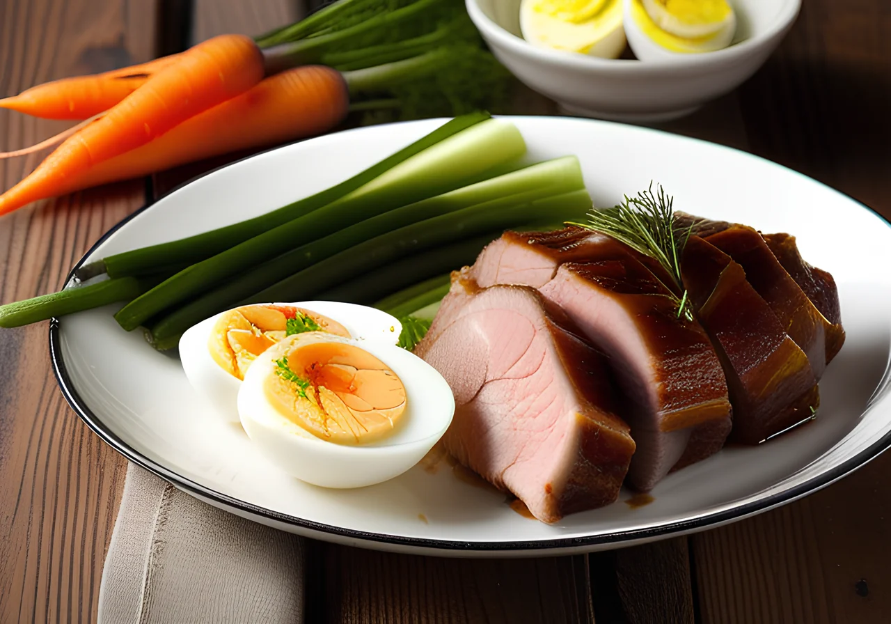 Plate of Slices with Pork Roast