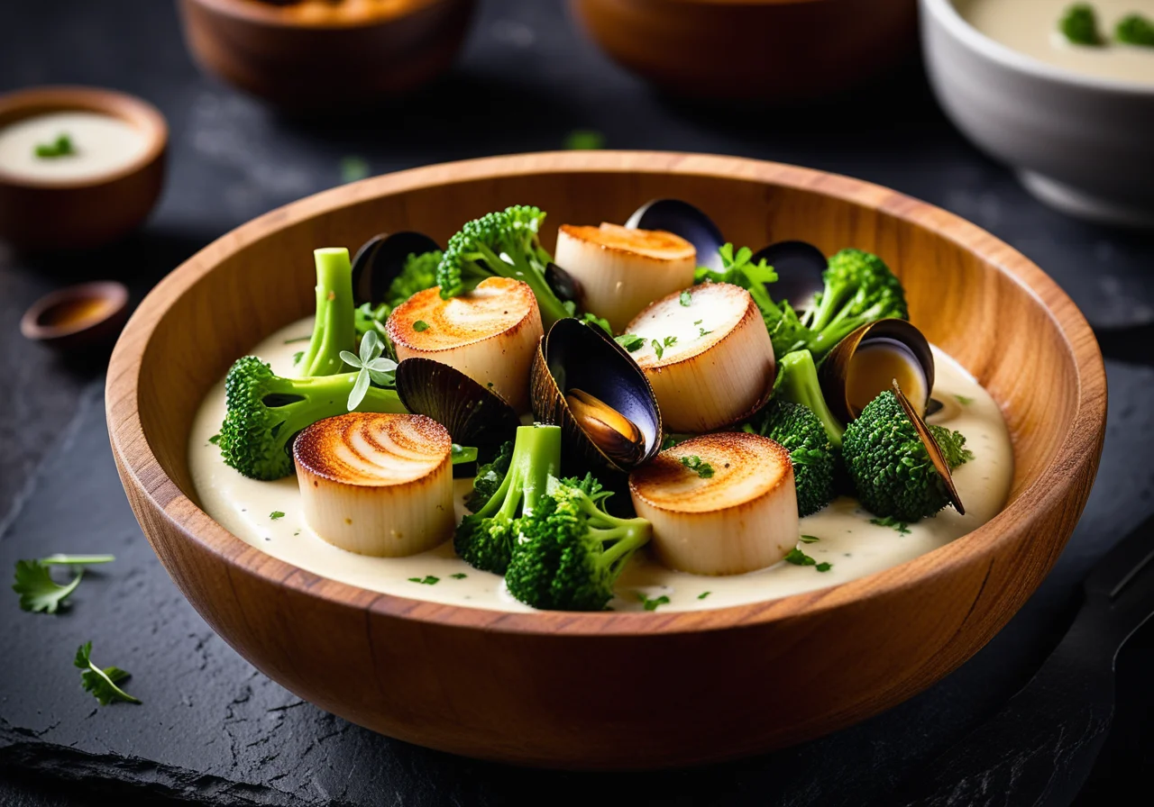 Seafood and Broccoli Ragout