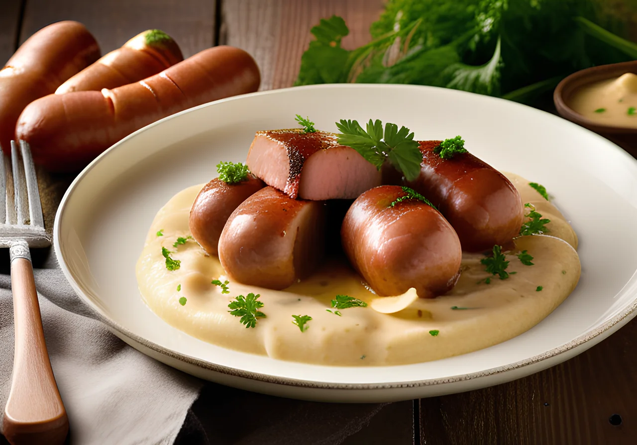 Potato Ragout with Bockwurst