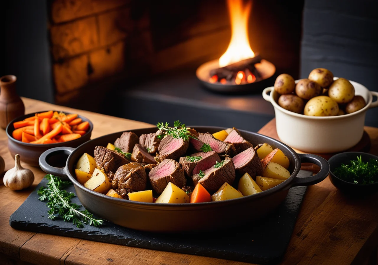 Baked Lamb and Potato Pot