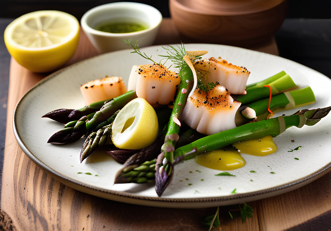 Asparagus Skillet with Squid