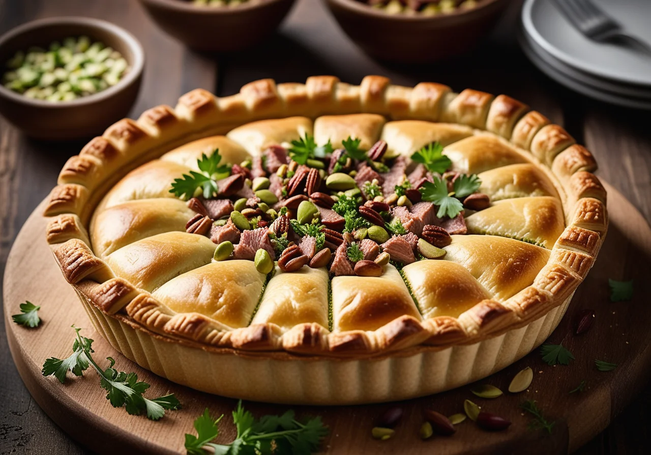 Chicken and Duck Meat Pie