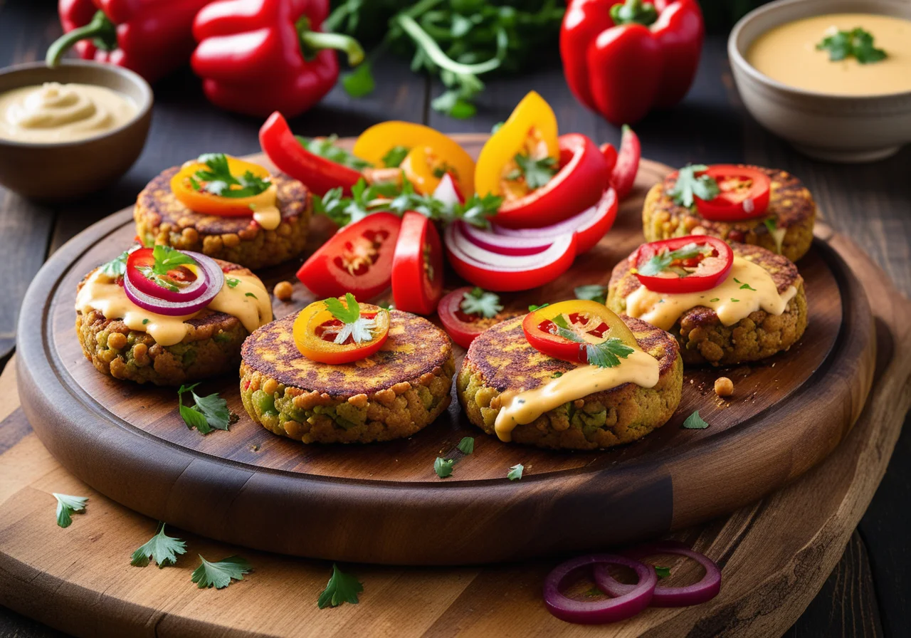 Chickpea Patties with Vegetables