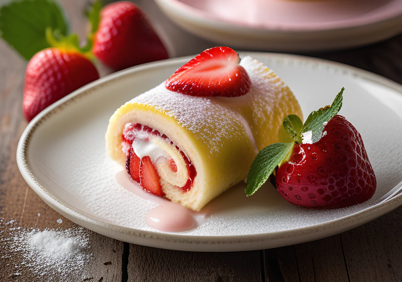 Strawberry Quark Roll