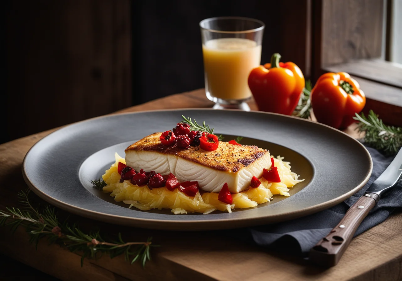 Pikeperch with Paprika Sauerkraut