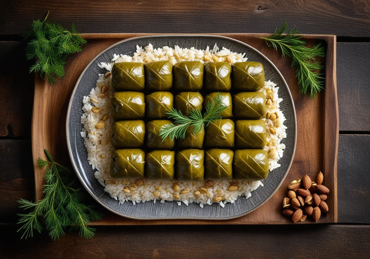 Dolmades (filled grape leaves)