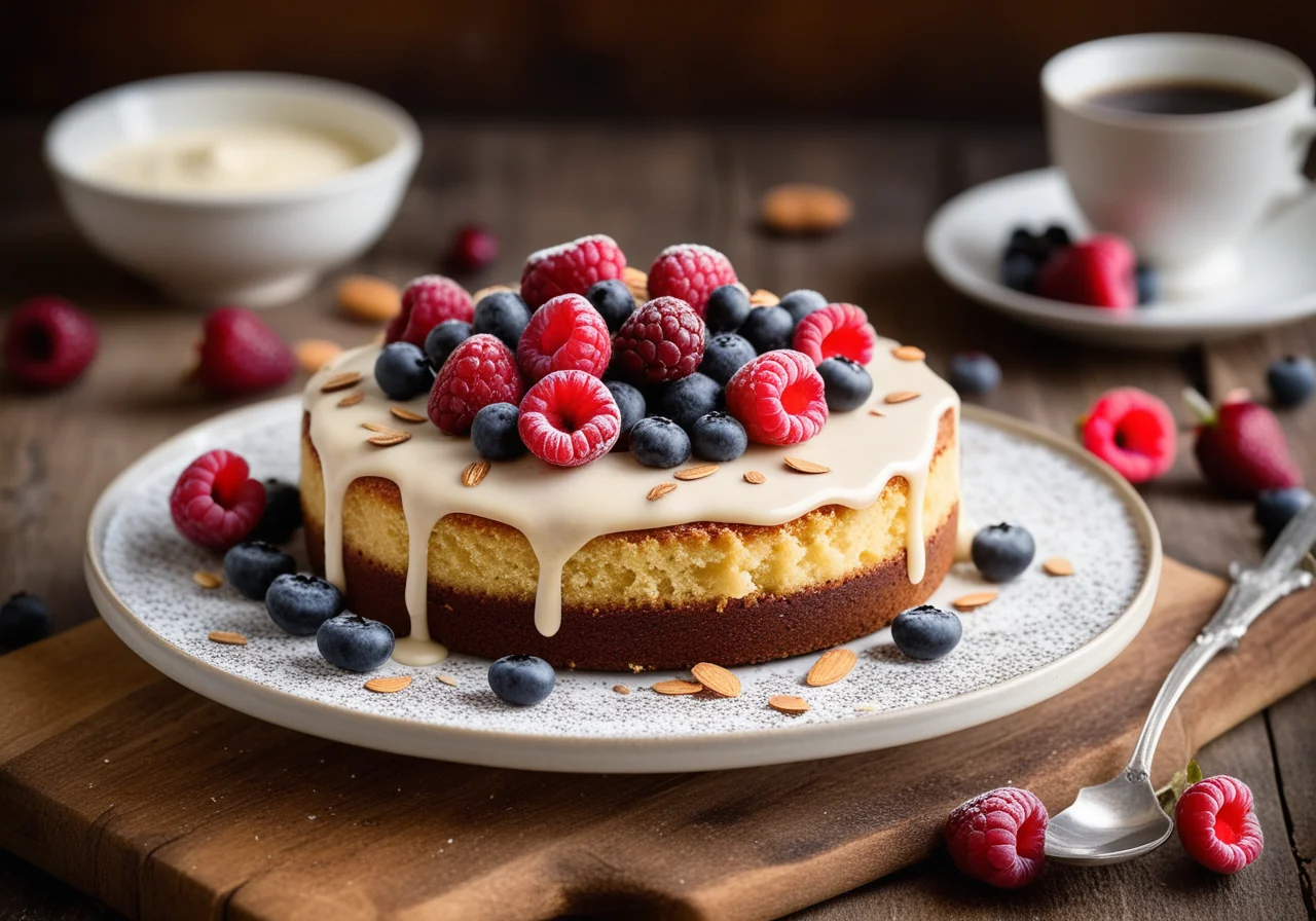 Almond Cake with Berries