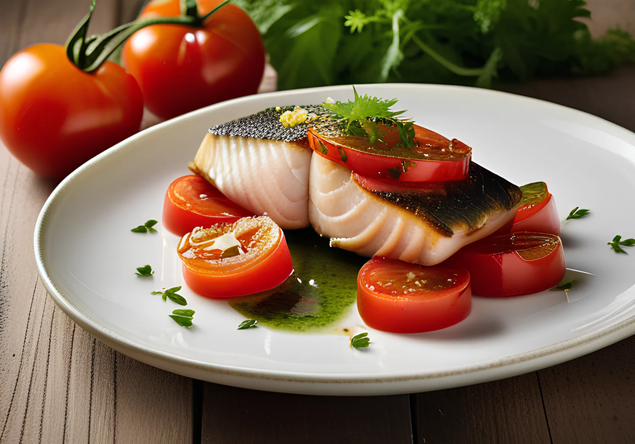 Sea Bass with Tomatoes