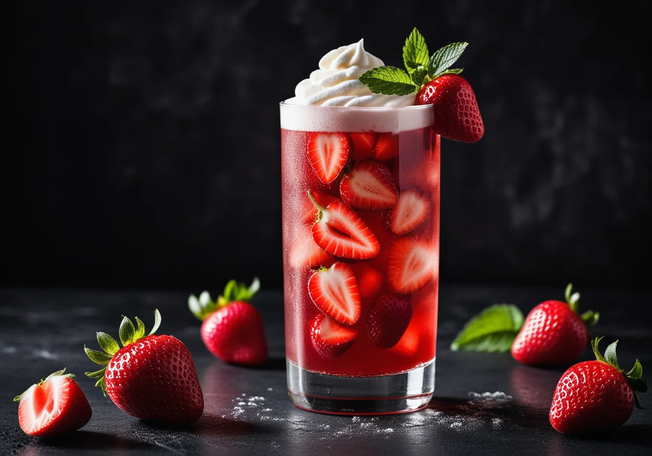 Non-Alcoholic Strawberry Cocktail