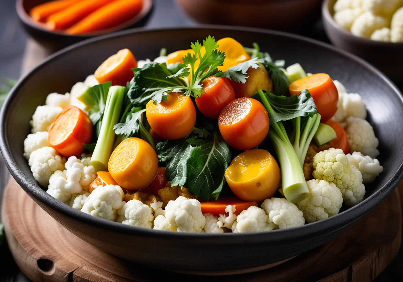 Vegetable Curry with Basmati Rice & Lychees