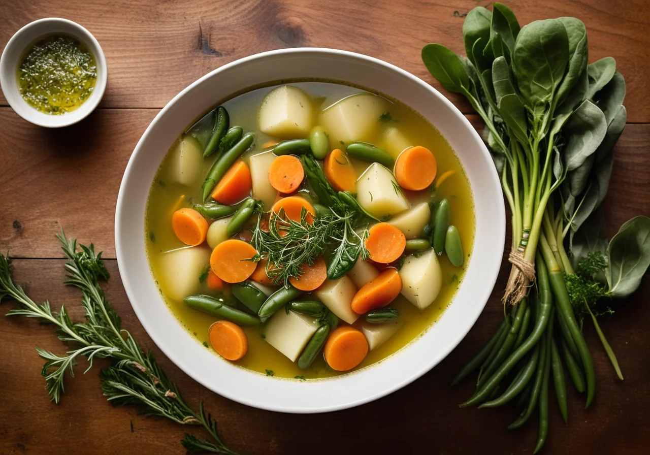 Green Minestrone with Cabbage Beans