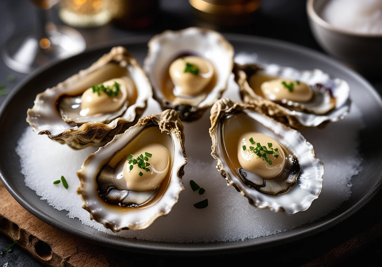 Baked Oysters with Creamy Soybean Sauce