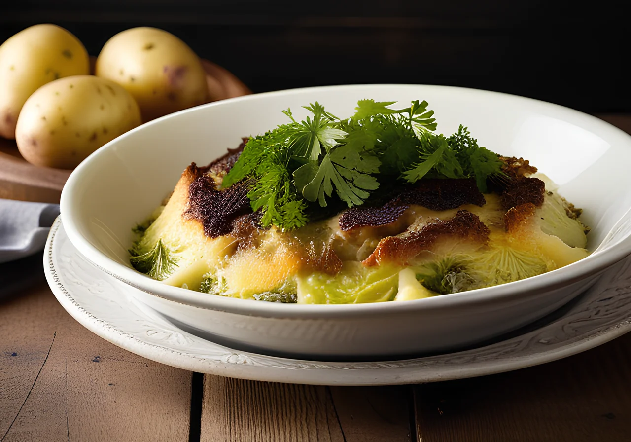 Potato Savoy Cabbage Gratin
