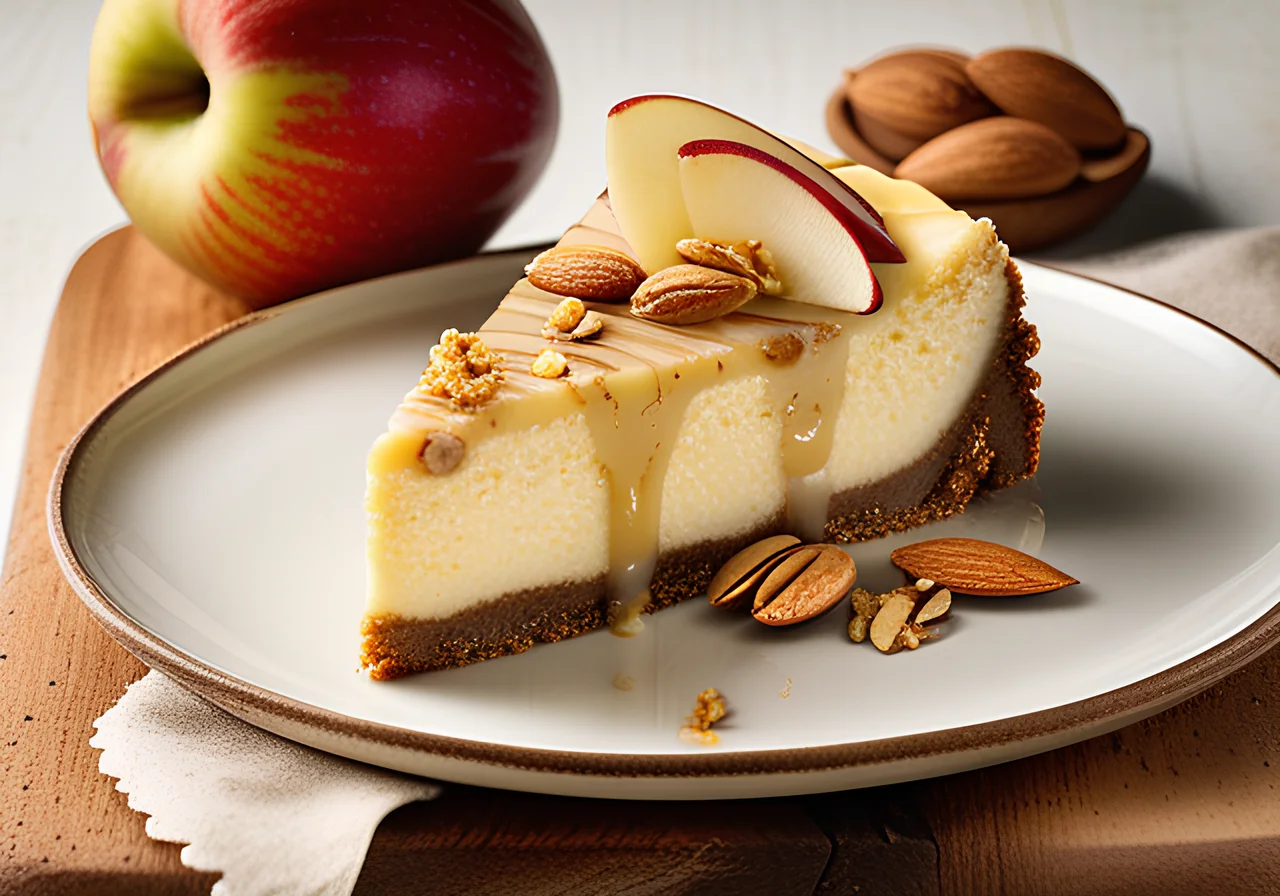 Apple Cheesecake with Almonds