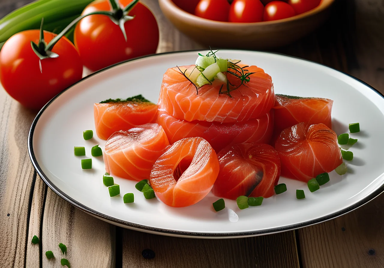 Graved Salmon with Tomatoes