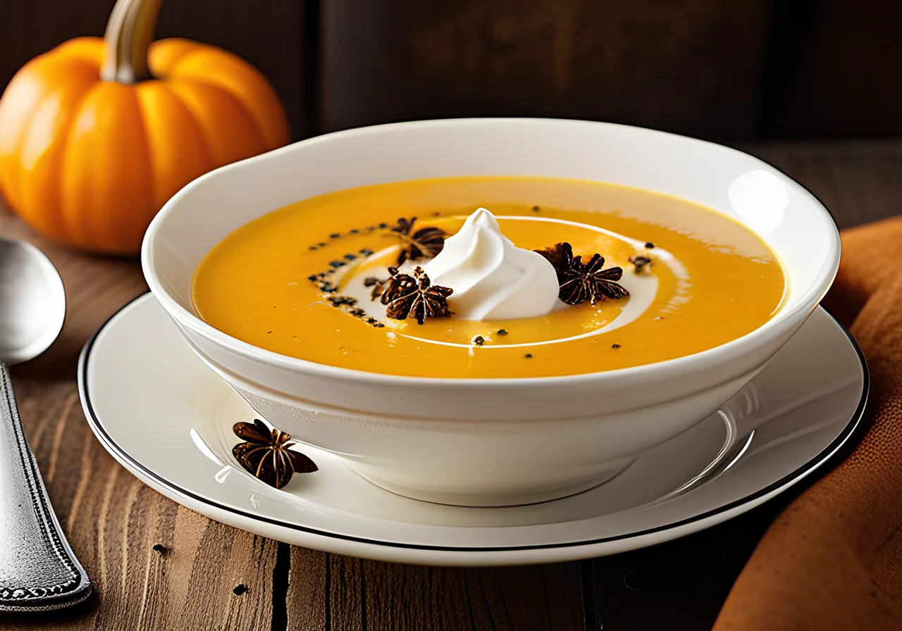 Pumpkin Cream Soup with Apple