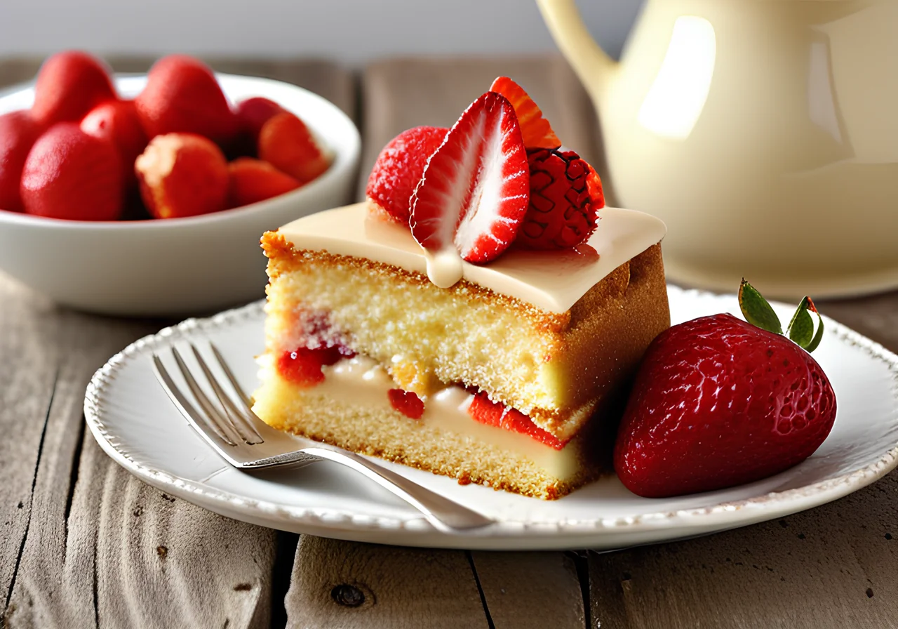 Strawberry Almond Cake
