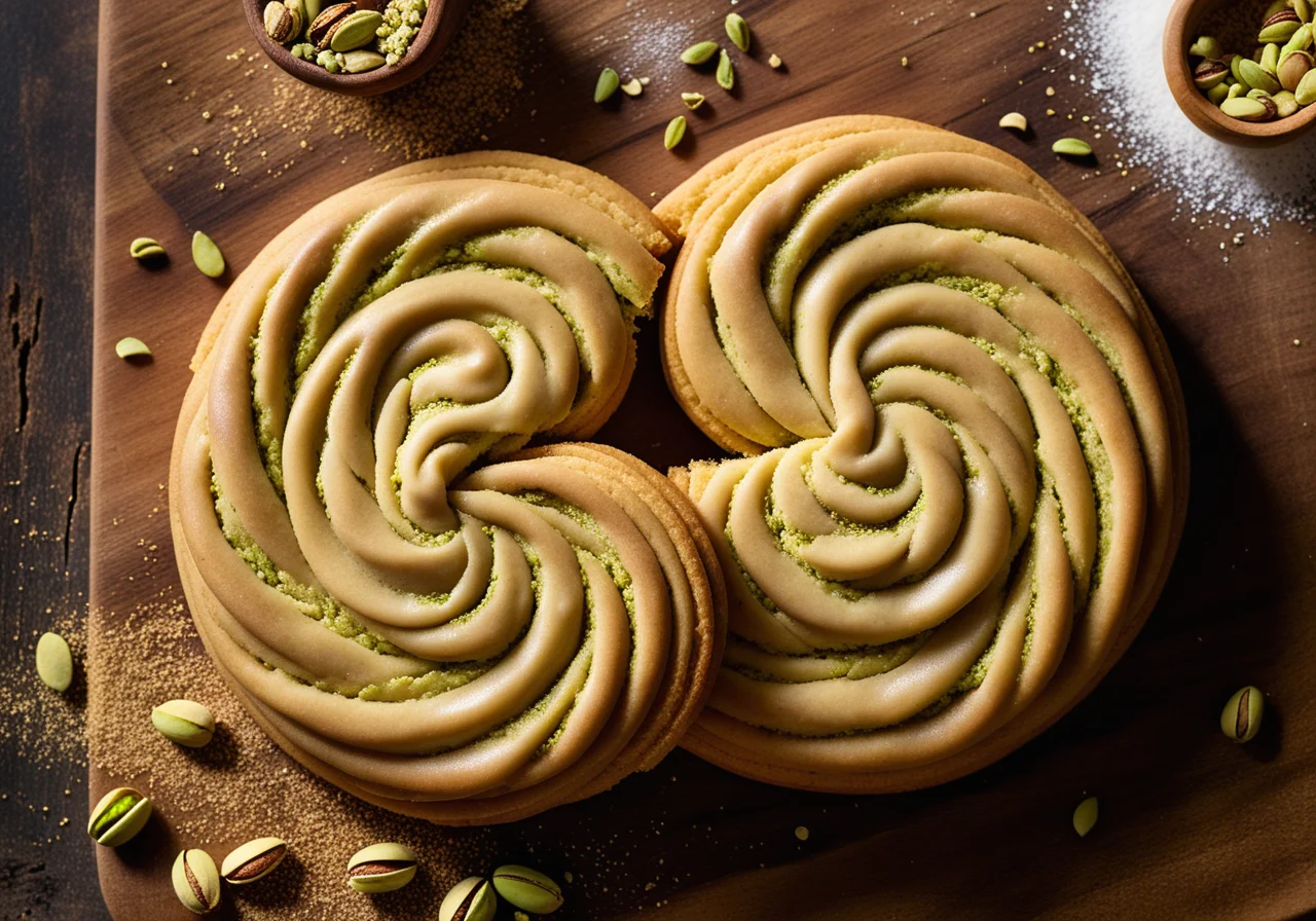 Pistachio Spiral Cookies